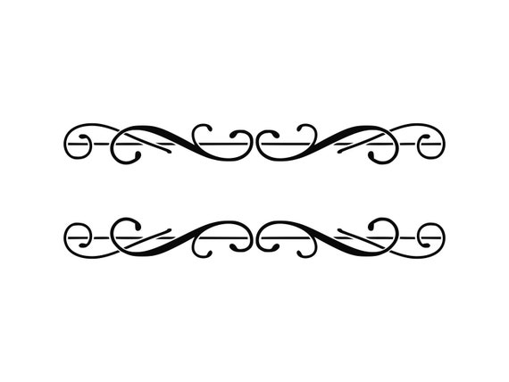 Download Name Border Svg Flourish Design Svg Wedding Art Border Etsy
