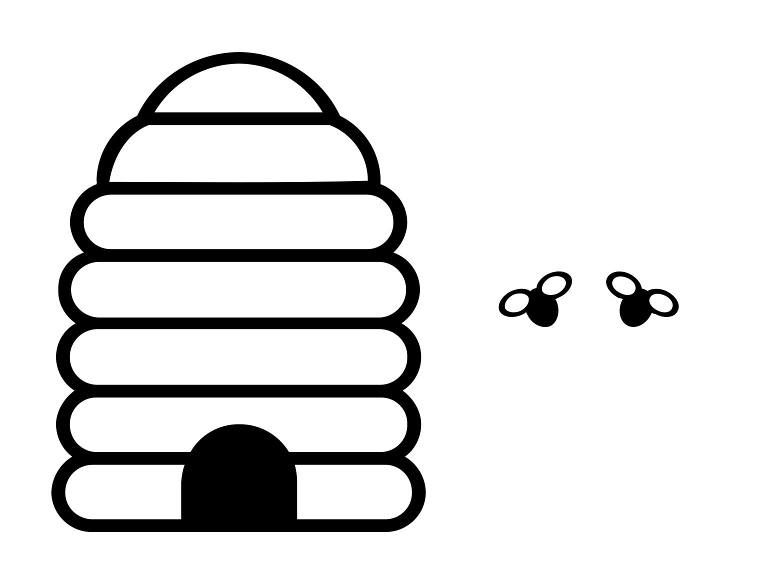 Svg Bee Hive With Bees Honey Bee Svg Clipart Beehive Svg Png Dxf Set, Bumble Bees With Hive Svg clipart Printable Image File