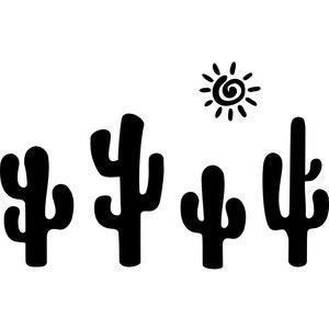Cactus Svg Desert Cactus Clipart, Desert Svg, Png Svg Fichier Succulent Svg Fichier Cactus Silhouette Vector Western Clip Art Télécharger Dxf