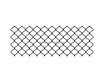 Ogrodzenie z siatki łańcuchowej SVG Clipart: Plik do cięcia (pobranie cyfrowe)
