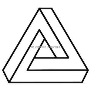 Pliki Svg Impossible Triangle, Plik do cięcia sylwetki Impossible Triangle, Wektor Impossible Triangle, Plik do cięcia winylu Impossible Triangle
