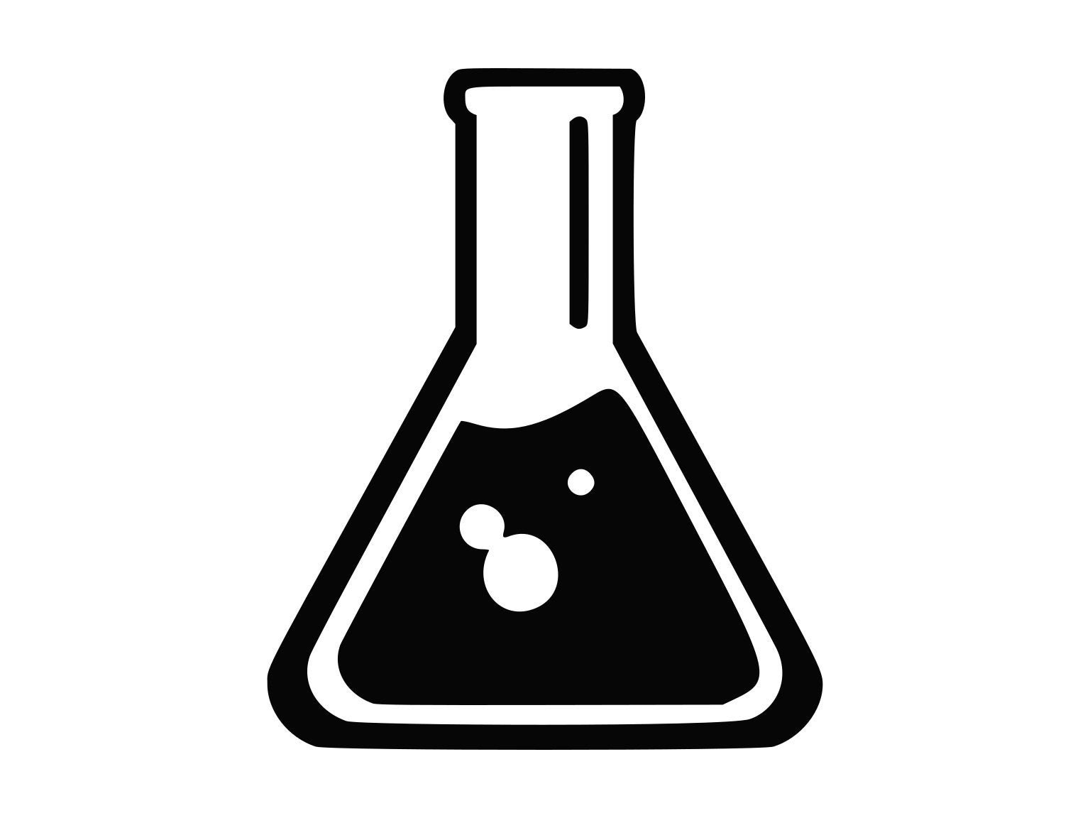 Flask Svg Science Svg Silhouette Cutting File Clipart Svg Dxf - Etsy ...