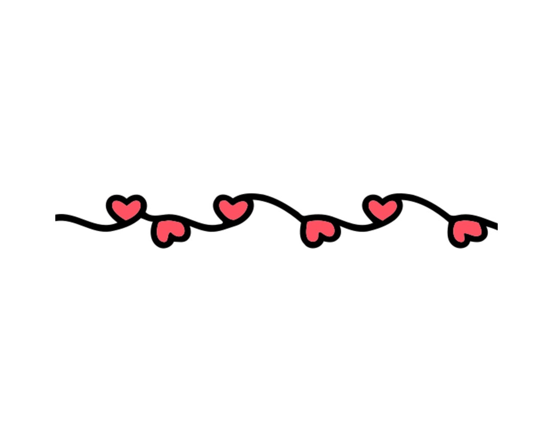 Heart Border Svg Vector, Heart Border Png Digital File, Heart Border