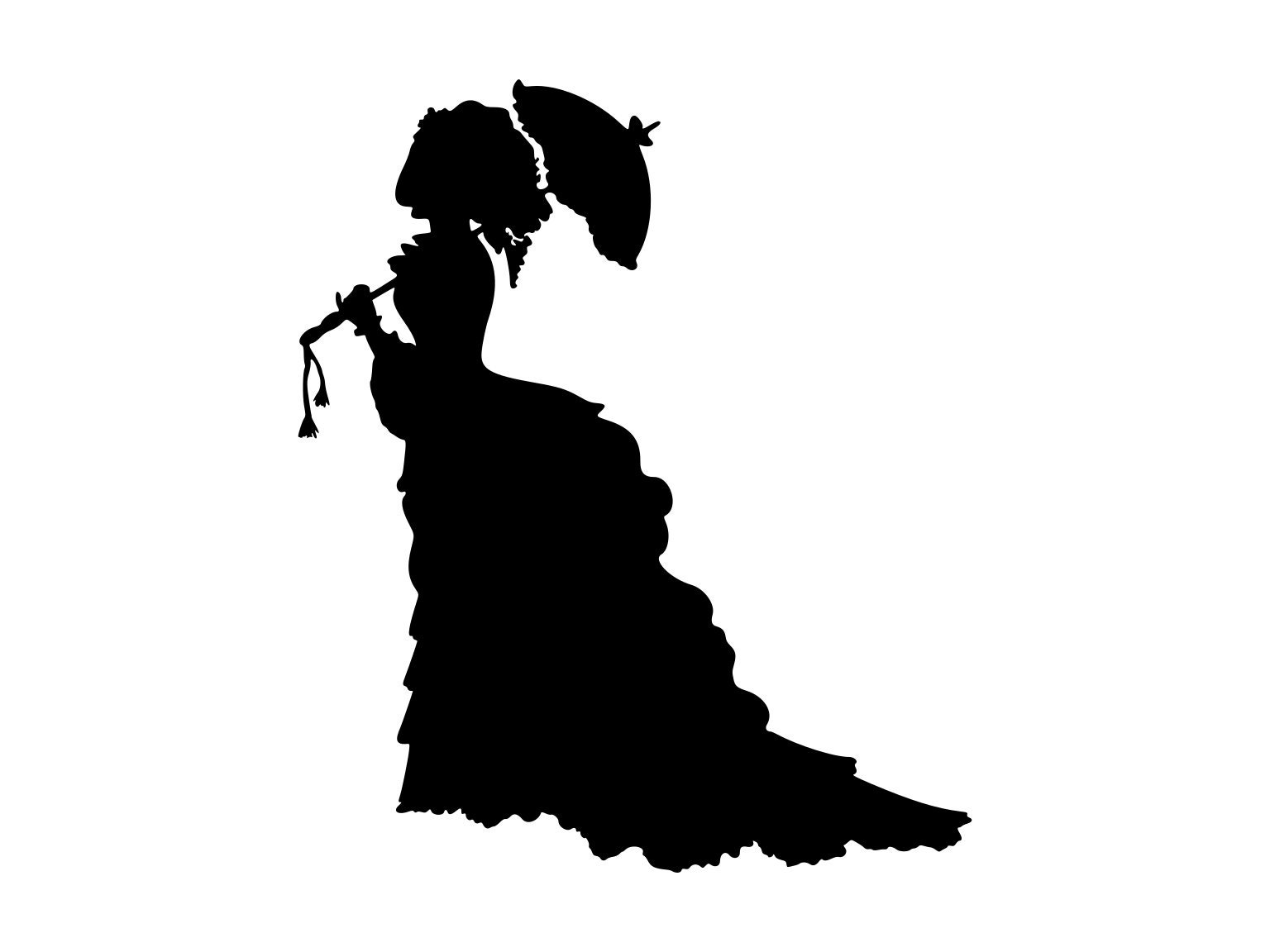 vintage lady silhouette