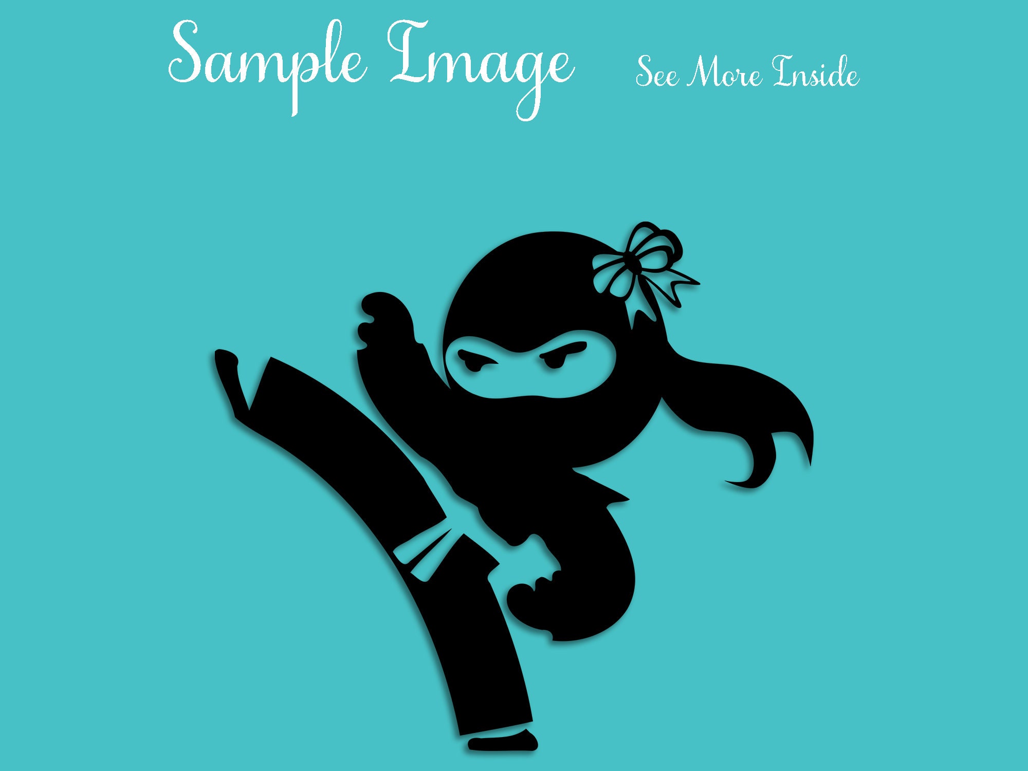 Download Ninja Girl Svg 2 Ninja Svg Girls Room Silhouette Girl Ninja Etsy