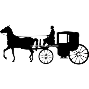 Cavallo e Buggy Svg, File di taglio, Cavallo e Buggy Digital Download, Silhouette taglio Svg, Cavallo e Buggy File immagine in vinile svg dxf png