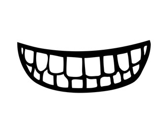 Smile Svg Teeth Svg, Svg Files Silhouette Smile Cut File Smiling Clipart Dxf Mouth Svg File Laser Dxf File Cnc Engraving File