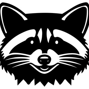 Raton laveur Svg Couper Fichier Image vectorielle Animal Svg Racoon silhouette Couper Fichier Faune Clipart Utilisation commerciale
