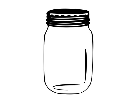 Download Mason Jar Svg Canning Silhouette Cutting File Clipart Svg Dxf Etsy