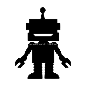 Robot Clipart: SVG, DXF, PNG Cutting Files (Digital Download)
