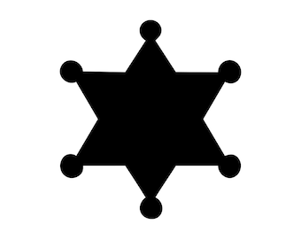 保安官バッジ | アメリカの警察官 | 西部のカウボーイ - クリップ