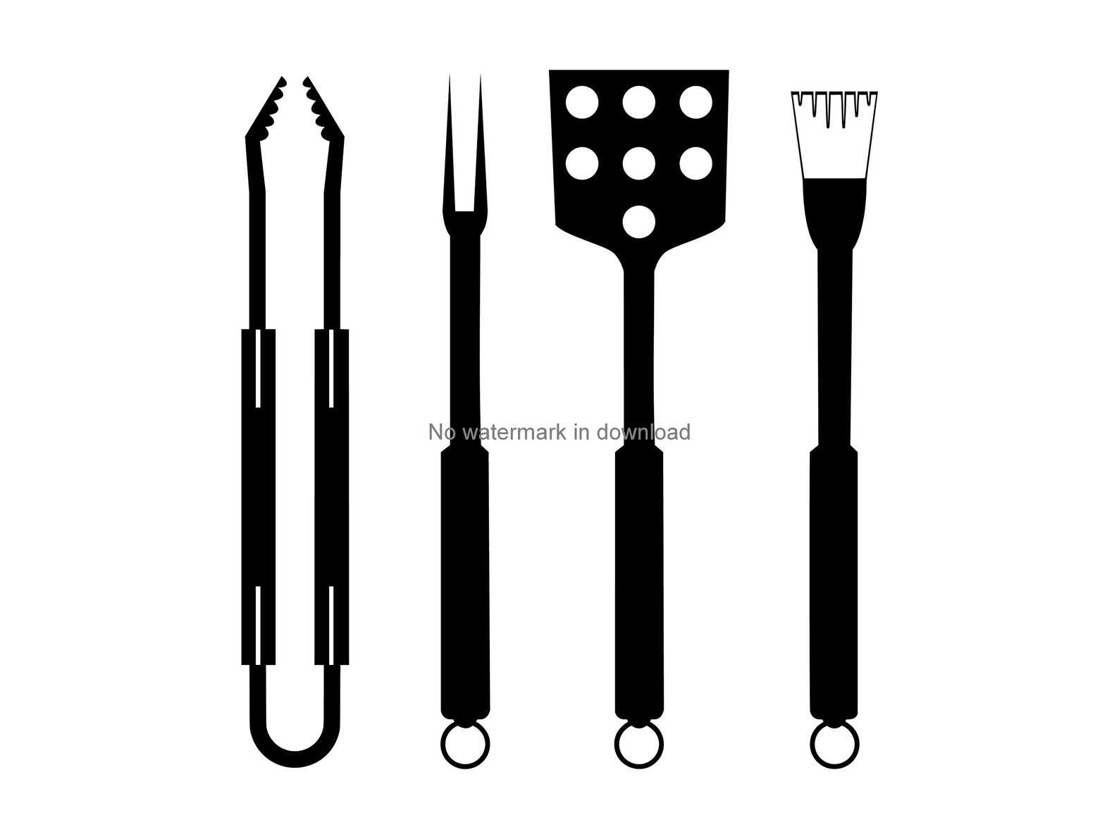 Bbq Grill Tools Cutting Svg Bbq Grill Tools Engrave Svg Etsy