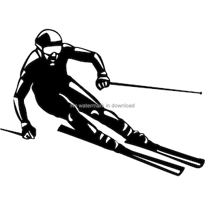 Skieur Clipart, Ski svg, Sports d’hiver, Ski Clip Art, Skieur alpin, Ski Neige Silhouette Art, Ski Vectoriel, Clipart de ski Png Dxf