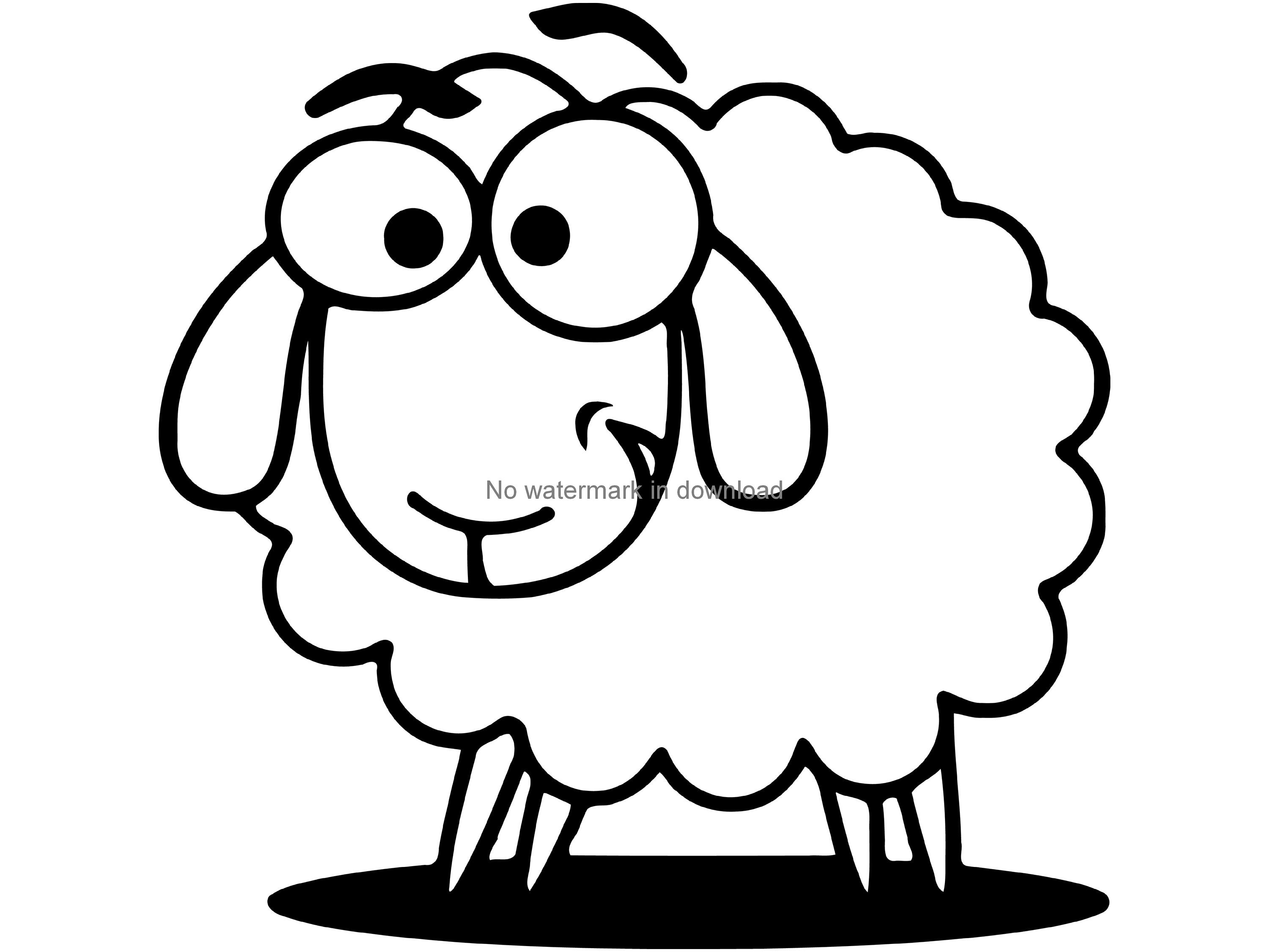 Download Sheep Svg Cutting Cut Files Sheep Dxf File Sheep Svg Digital Etsy