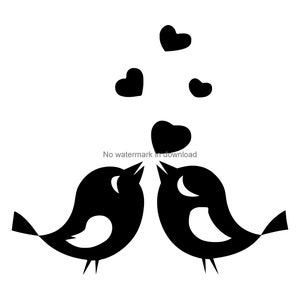 Love Birds Image Svg, Love Birds Ferro On Svg, Love Birds Dxf, Love Birds Cutting File, Love Birds Vector Files, Love Birds Clip Art
