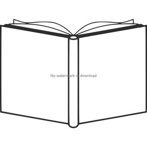 Open Boek Knippen Snijbestanden, Open Boek Snijbestanden, Open Boek Svg Afbeelding, Open Boek Dxf Bestand