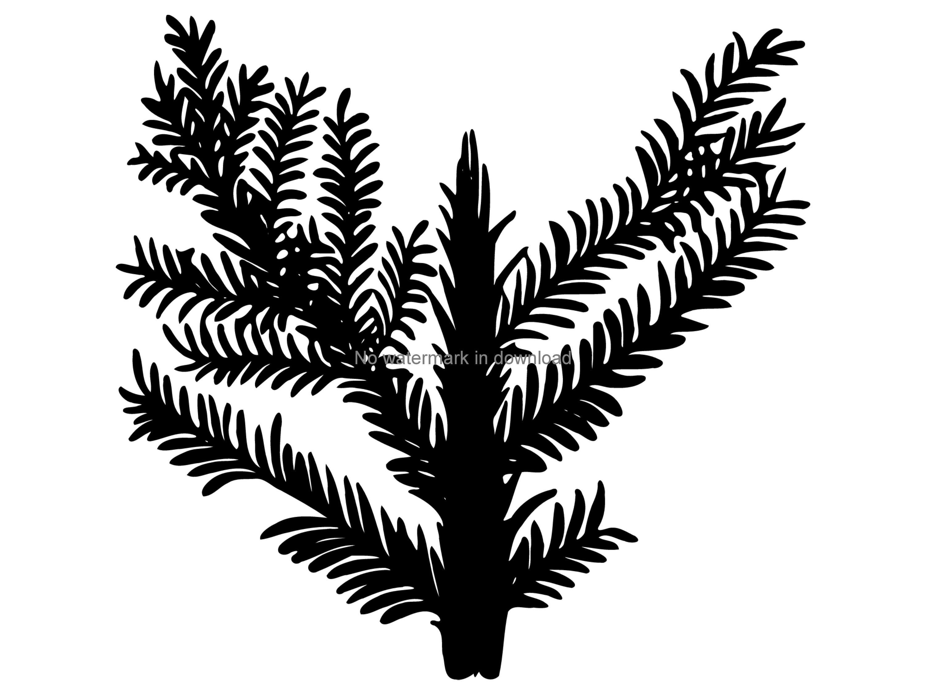 Download Christmas Tree Branch Files For Silhouette Christmas Tree Etsy