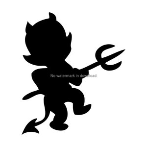 Obrazek Little Devil Svg, Plik do cięcia sylwetki Little Devil, Plik do cięcia Little Devil Svg, Wektor Little Devil Svg