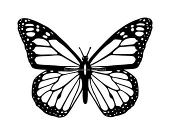 Clipart farfalla SVG: file in vinile tagliato, vettoriale (download digitale)