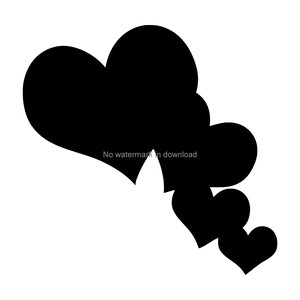 Hearts SVG Clipart: Engrave, Cut & Print (Digital Download)
