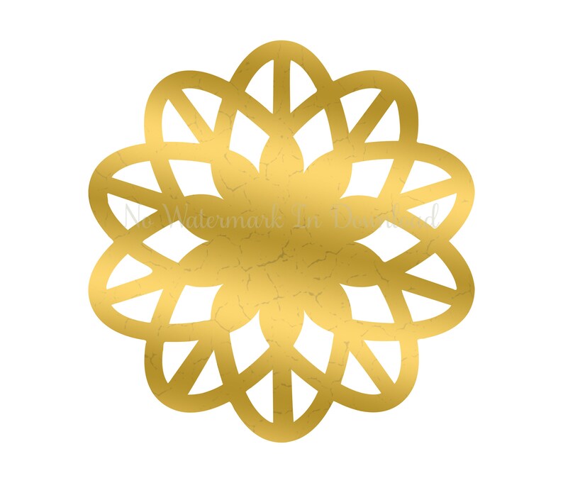 Rosette Foil Psd Rosette Gold Sticker Png Rosette Metallic Clipart Rosette Faux Gold Foil