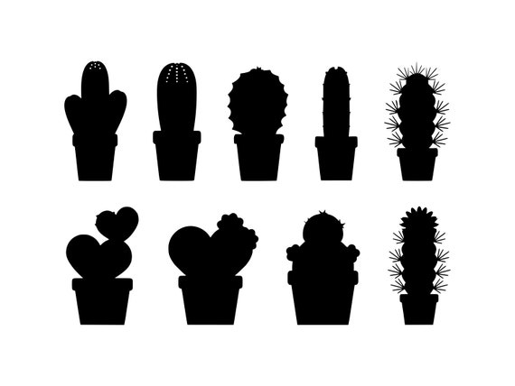 Download Cactus Svg Dxf Cactus Clipart Svg Cactus Svg Dxf Cactus Etsy