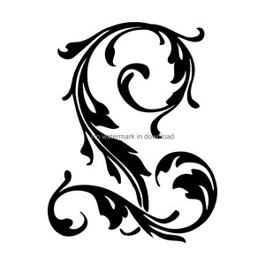 Monograma inicial L, letra L clipart, monograma redemoinho L, arquivos Svg de monograma L, monograma encaracolado L, fonte monograma Svg
