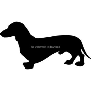 Dachshund Dxf File, Dachshund Svg File, Dachshund Silhouette Files, Dachshund Instant Download