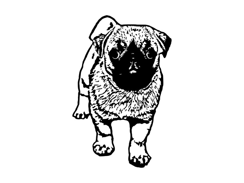 Download Pug Svg Dog Svg Silhouette Cutting File Pug Png Clipart ...