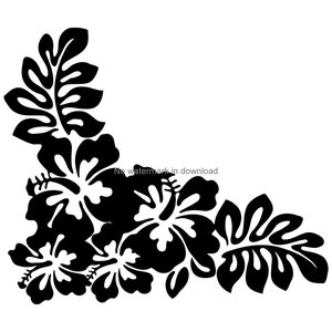 Hibiscus Flower SVG Clipart: Tropical Hawaiian Design (Digital Download)