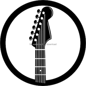 Guitar SVG Clipart: Laser Cut File, Iron On Design (Digital Download)
