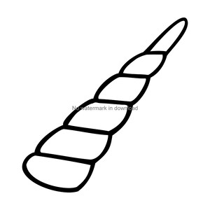 Unicorn Horn Clipart: SVG, DXF, PNG (Digital Download)