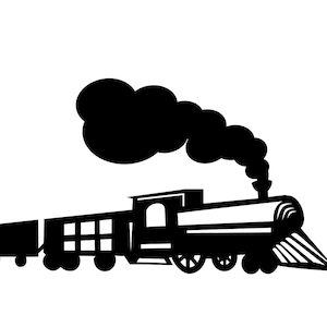 Train Svg Steam Engine Svg, Train Silhouette Cutting Image, Train  Clipart Svg Dxf Png, Train T-shirt Design Vector Clip Art Cut File
