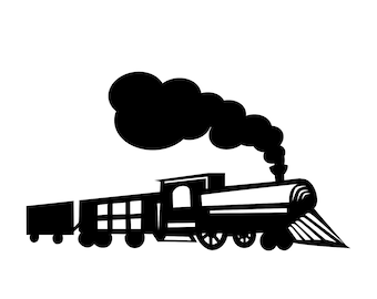 Train Svg Steam Engine Svg, Train Silhouette Cutting Image, Train  Clipart Svg Dxf Png, Train T-shirt Design Vector Clip Art Cut File