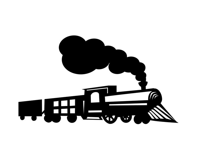 Download Train Svg Steam Engine Svg Silhouette Cutting File Clipart | Etsy