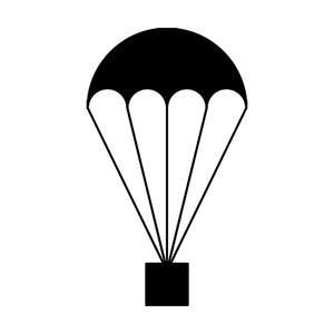 Parachute SVG Silhouette Clipart: Cutting File (Digital Download)