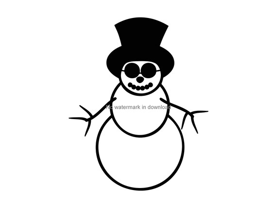 Snowman Clipart Svg Snowman Svg Cutting Files Snowman Etsy