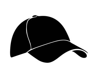 Baseball Cap SVG: Clipart Silhouette Cut File (Digital Download)