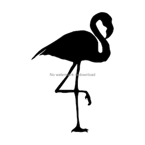 Flamingo Silhouette SVG: Engrave, Cut File, T-Shirt Design (Digital Download)