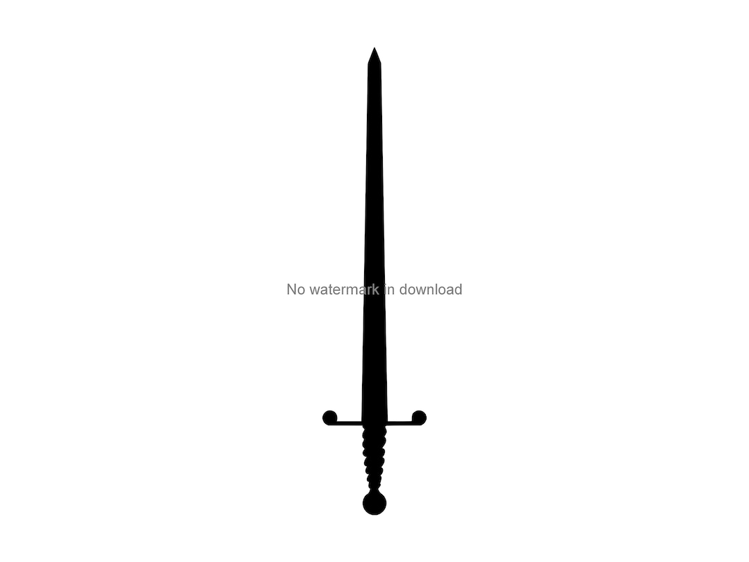Sword SVG File: Cutting, Engraving, T-shirt Design (digital Download ...