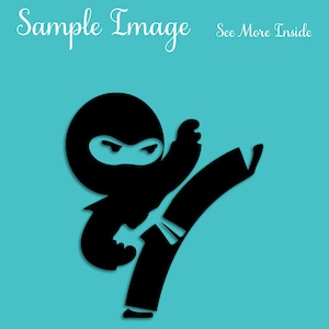 Download Ninja Boy Svg Ninja Svg Boys Room Silhouette Cartoon Clipart Etsy