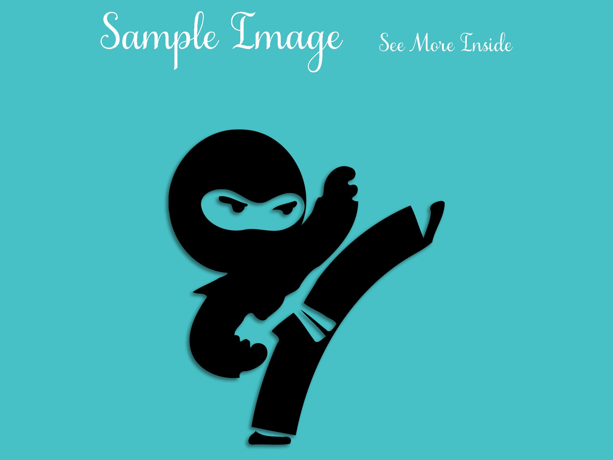 Download Ninja Boy Svg 2 Ninja Svg Boys Room Silhouette Cartoon Clipart Etsy