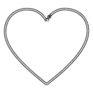 Heart Svg, Heart Zipper Svg Clipart File, Zipper png Image File, Heart Clip Art Vector, Zipper Dxf File,