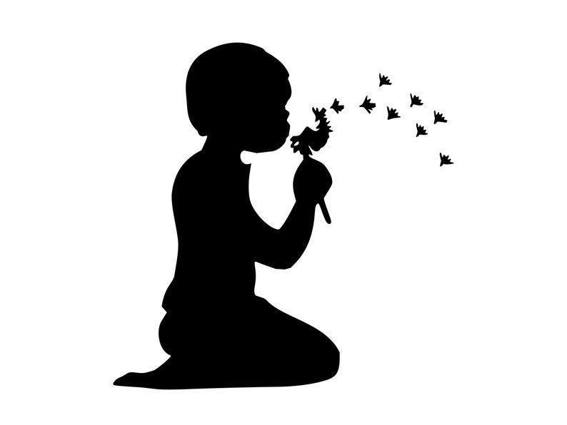 Download Little Boy Svg Boy Child Girl Svg Dandelion Silhouette ...