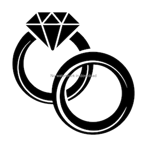 Wedding Rings SVG Cut File: T-Shirt Design (Digital Download)