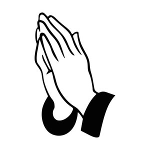 Praying Hands SVG: Christian Clipart, T-Shirt Design (Digital Download)