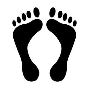 Voeten Svg Voetafdruk Svg Bestand Voetafdruk Svg Voet, Silhouet Snijbestand Voet Svg Snijbestand Png Dxf VectorVoetafdrukken ClipArt