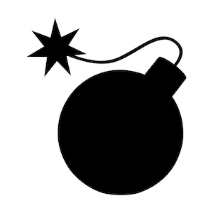 Bomb Svg Gamer Svg Cartoon Svg Cut File, Silhouette Dxf Explosion Svg Clipart Video Game Vector Bomb Clip Art Funny Svg Dxf Png Eps