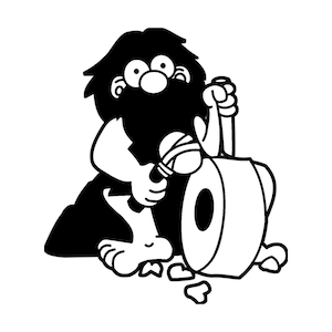 Caveman Svg Man Svg Silhouette Cutting File Clipart Svg Dxf Png Sure Cuts A Lot Inkscape Photoshop Cnc Laser Cut File Tshirt Vector