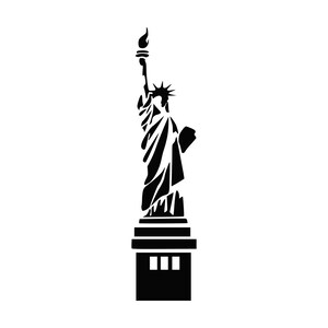 Estátua Da Liberdade Svg Nova York Svg Liberty Silhouette Cutting File Clipart Svg Dxf Png Art Cnc Laser Cut File Tshirt Vector Clip Art